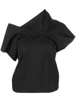 MM6 Maison Margiela футболка с открытыми плечами, черный