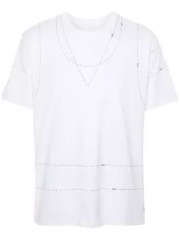MM6 Maison Margiela футболка с принтом, белый