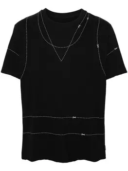 MM6 Maison Margiela футболка с принтом, черный