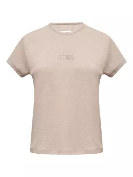 MM6 Maison Margiela футболка с принтом Numbers, нейтральный