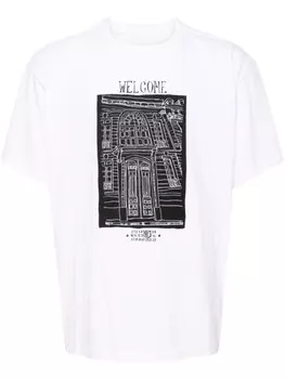 MM6 Maison Margiela футболка с принтом Welcome, белый