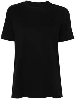 MM6 Maison Margiela футболка с прорезями, черный