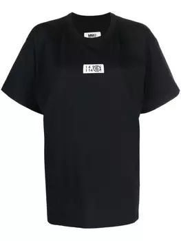 MM6 Maison Margiela футболка Zoom с принтом, черный