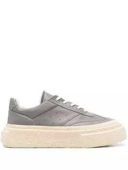MM6 Maison Margiela Gambetta leather sneakers, серый