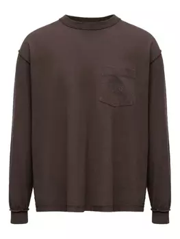 MM6 Maison Margiela хлопковая толстовка, коричневый