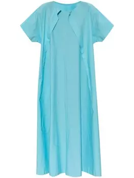 MM6 Maison Margiela хлопковое макси-платье, синий