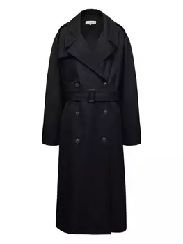 MM6 Maison Margiela хлопковый плащ, черный