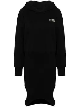 MM6 Maison Margiela худи асимметричного кроя, черный