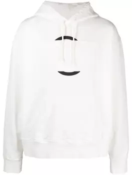 MM6 Maison Margiela худи с графичным принтом, белый