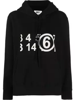 MM6 Maison Margiela худи с принтом, черный