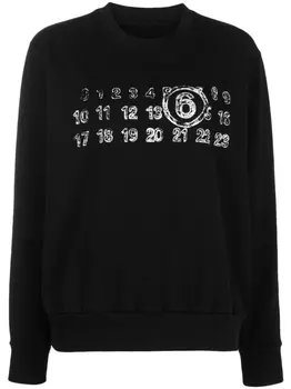 MM6 Maison Margiela худи с принтом, черный