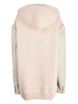 MM6 Maison Margiela худи со вставками, коричневый