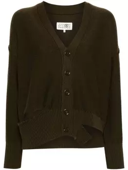 MM6 Maison Margiela кардиган на пуговицах, зеленый