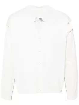MM6 Maison Margiela кардиган с вырезами, белый