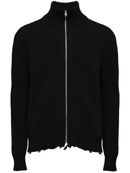 MM6 Maison Margiela кардиган с высоким воротом и застежкой-молнией, черный