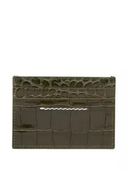 MM6 Maison Margiela картхолдер с тиснением, коричневый