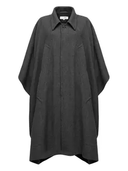 MM6 Maison Margiela кейп асимметричного кроя, серый