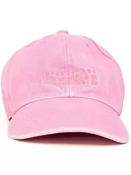 MM6 Maison Margiela кепка с вышитыми подписями и цифрами, розовый