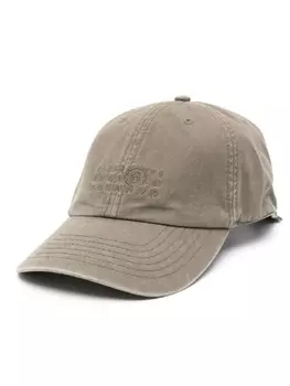 MM6 Maison Margiela кепка с вышивкой, зеленый