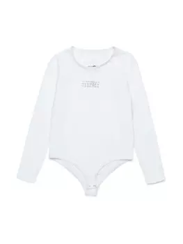 MM6 Maison Margiela Kids боди с логотипом, белый