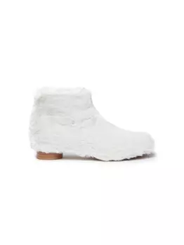 MM6 Maison Margiela Kids ботинки с искусственным мехом, белый