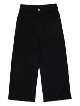 MM6 Maison Margiela Kids брюки с эффектом потертости, черный