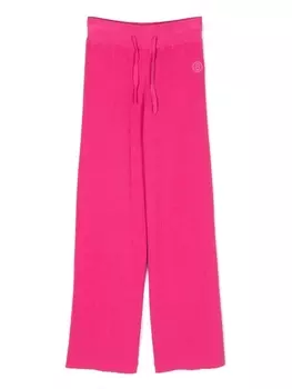 MM6 Maison Margiela Kids брюки с кулиской и логотипом, розовый