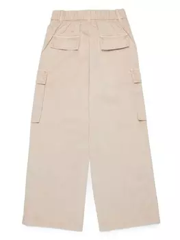 MM6 Maison Margiela Kids брюки с вышивкой, нейтральный цвет