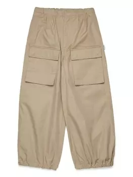MM6 Maison Margiela Kids брюки широкого кроя, нейтральный