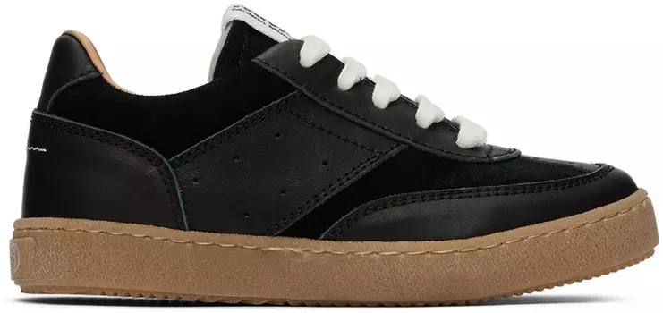 MM6 Maison Margiela Kids Черные кроссовки со вставками