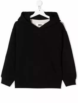 MM6 Maison Margiela Kids двухцветное худи, черный