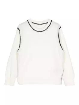 MM6 Maison Margiela Kids джемпер с вышитым логотипом, белый