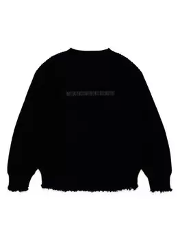 MM6 Maison Margiela Kids джемпер с вышитым логотипом, черный