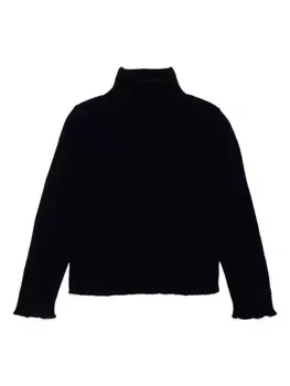 MM6 Maison Margiela Kids джемпер в рубчик с вышитым логотипом, черный