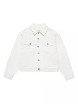 MM6 Maison Margiela Kids джинсовая куртка с вышитым логотипом, белый
