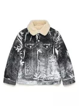 MM6 Maison Margiela Kids джинсовая куртка с подкладкой, черный