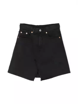 MM6 Maison Margiela Kids джинсовая юбка А-силуэта, черный