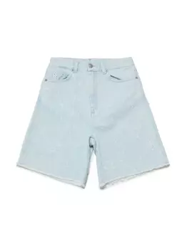 MM6 Maison Margiela Kids джинсовые шорты средней посадки, синий