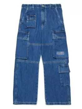 MM6 Maison Margiela Kids джинсы с карманами карго, синий