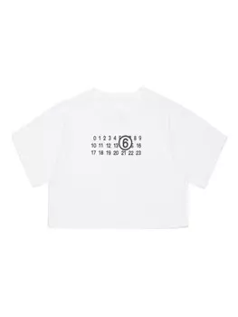 MM6 Maison Margiela Kids футболка из хлопка с принтом цифр, белый
