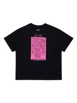 MM6 Maison Margiela Kids футболка из хлопка с графическим принтом Sketch, черный