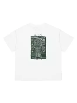 MM6 Maison Margiela Kids футболка из хлопка с графическим принтом Sketch, белый