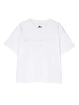 MM6 Maison Margiela Kids футболка с логотипом, белый