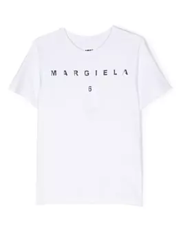 MM6 Maison Margiela Kids футболка с логотипом, белый