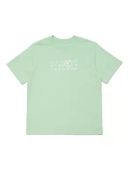 MM6 Maison Margiela Kids футболка с логотипом, зеленый