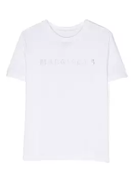 MM6 Maison Margiela Kids футболка с логотипом, белый