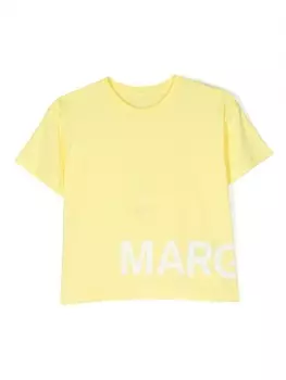 MM6 Maison Margiela Kids футболка с логотипом, желтый
