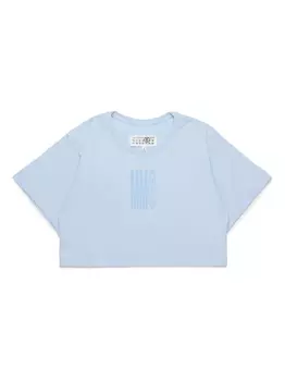 MM6 Maison Margiela Kids футболка с логотипом, синий