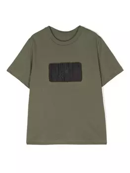 MM6 Maison Margiela Kids футболка с нашивкой, зеленый