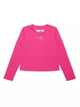 MM6 Maison Margiela Kids футболка с принтом Numbers, розовый
